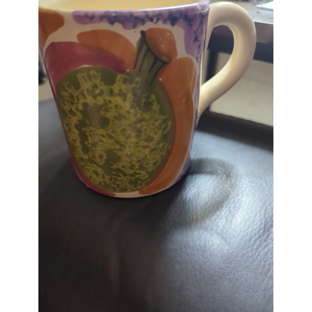 Starbucks Ciao Italia by Bellini Hand Painted Mug Italy Abstract Fruit Ceramic